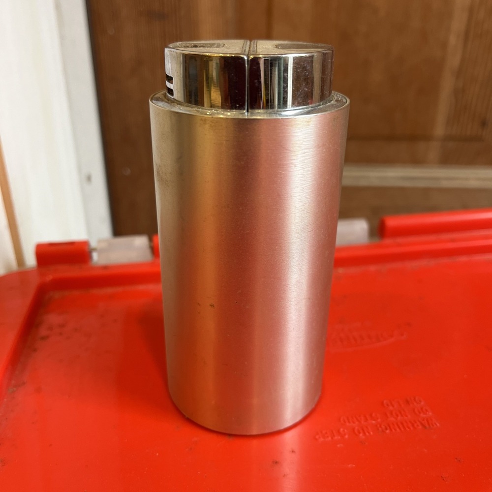 Vintage Colibri Japan Butane Table Lighter Chrome Insert & Sleeve - Sparks!